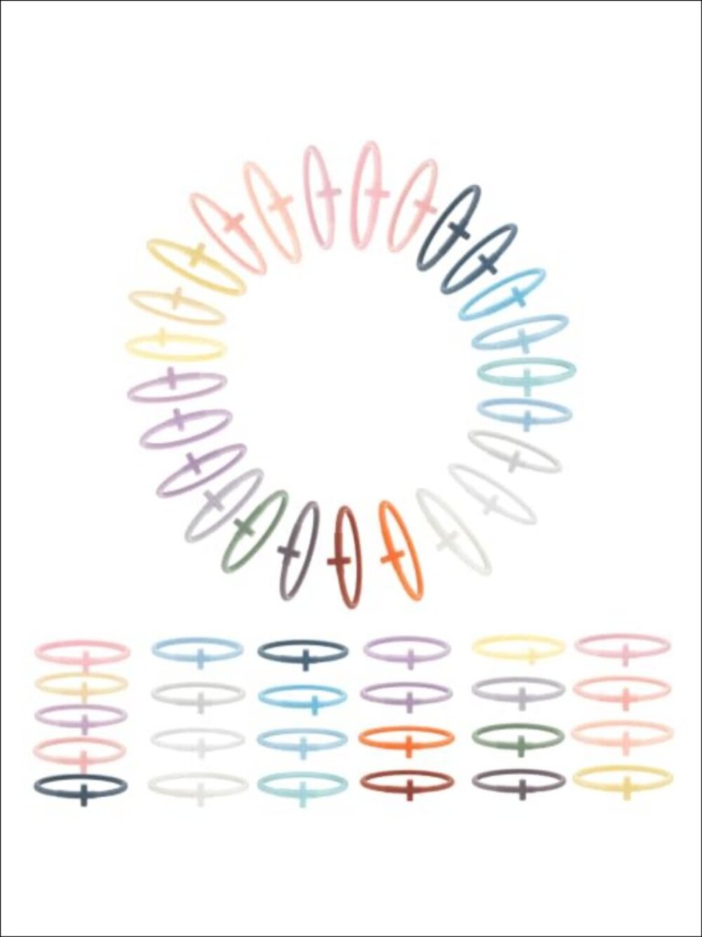 Silicone Cross Bracelets Set 60 Pcs Christian Jesus Rubber Wristbands